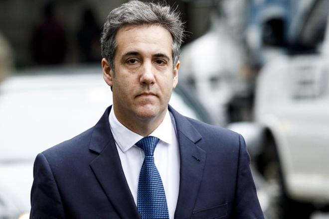 Michael Cohen väittää Trumpin tienneen tapaamisesta. KUVA: EPA-EFE/JUSTIN LANE