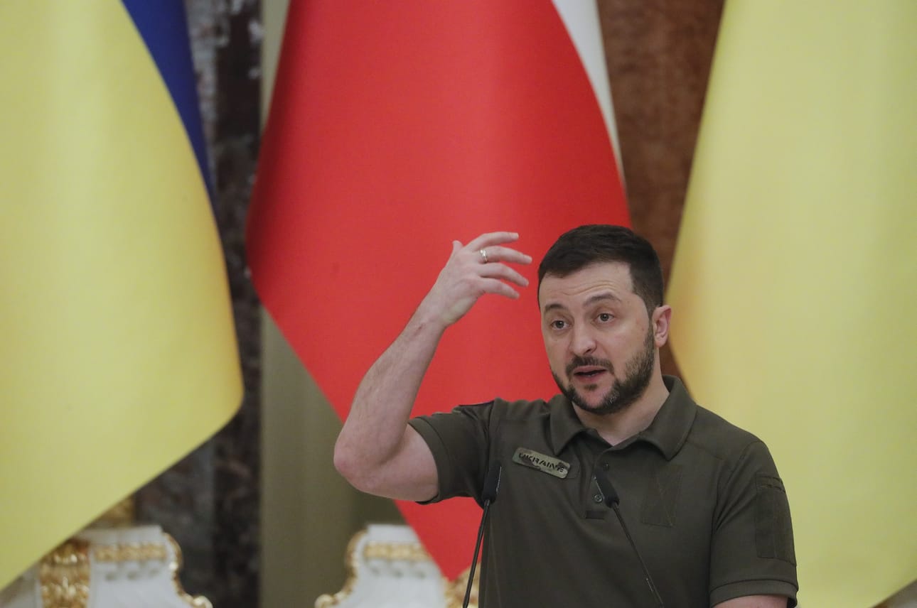 Ukrainan presidentti Volodymyr Zelenskyi puhui virtuaalisesti Maailman talousfoorumissa Davosissa maanantaina.