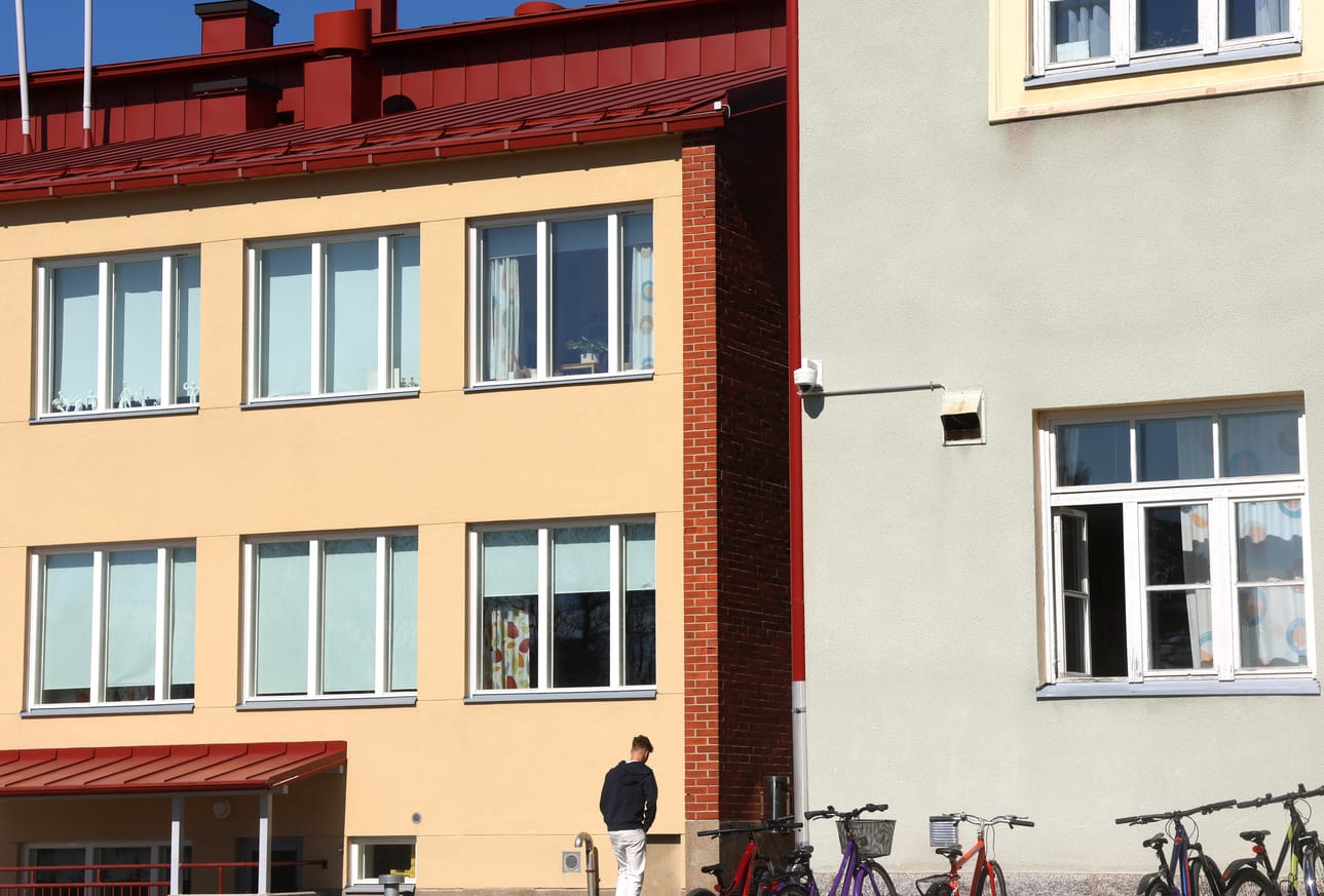Kristiinan suomenkielinen yläkoulu ja lukio. Arkistokuva.
