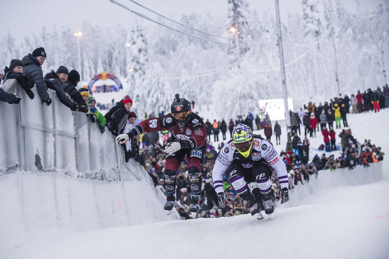 Mirko Lahti (oikealla) sijoittui toiseksi Jyväskylän MM-osakilpailussa.