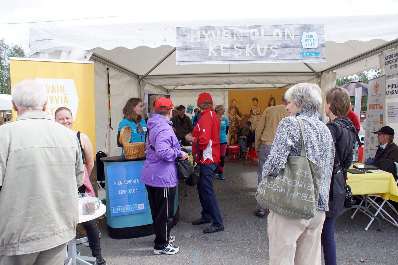 Kaupungin osatolla esiteltiin tulevaa Hyvän olon keskusta.