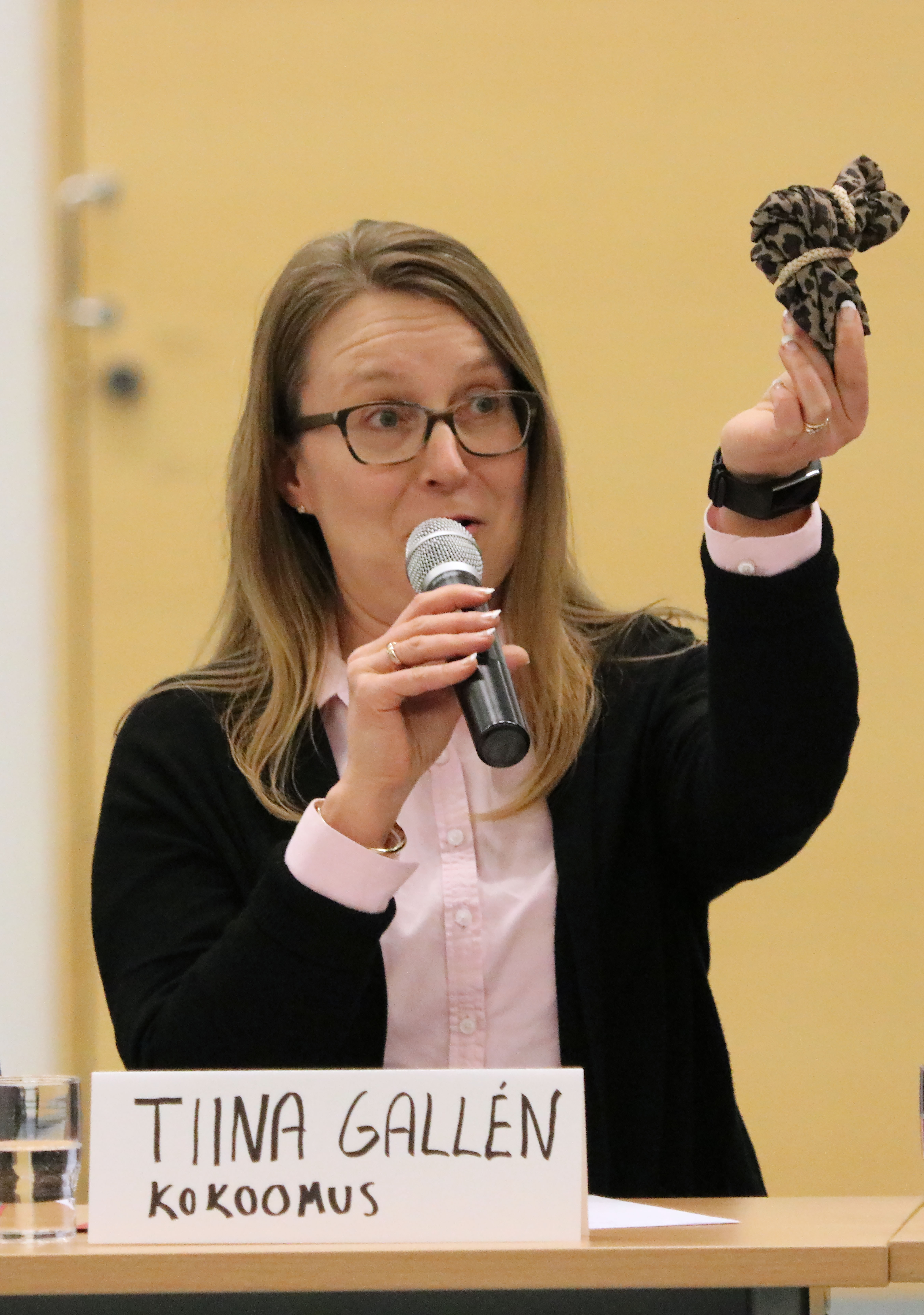 Tiina Gallén kertoi näppäriä ilmastotekovinkkejä.