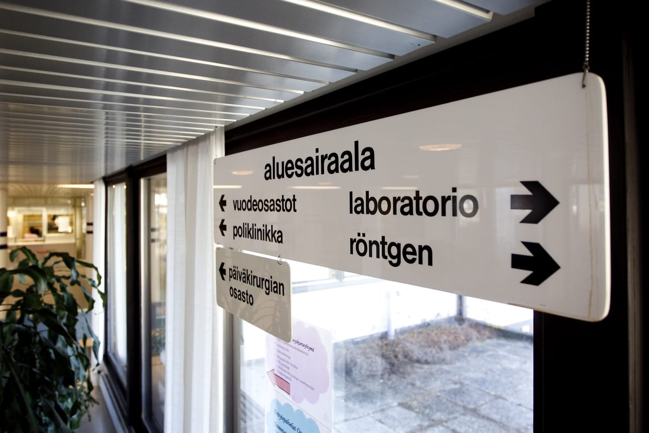 Vanha arkistokuva Ähtärin sairaalasta.