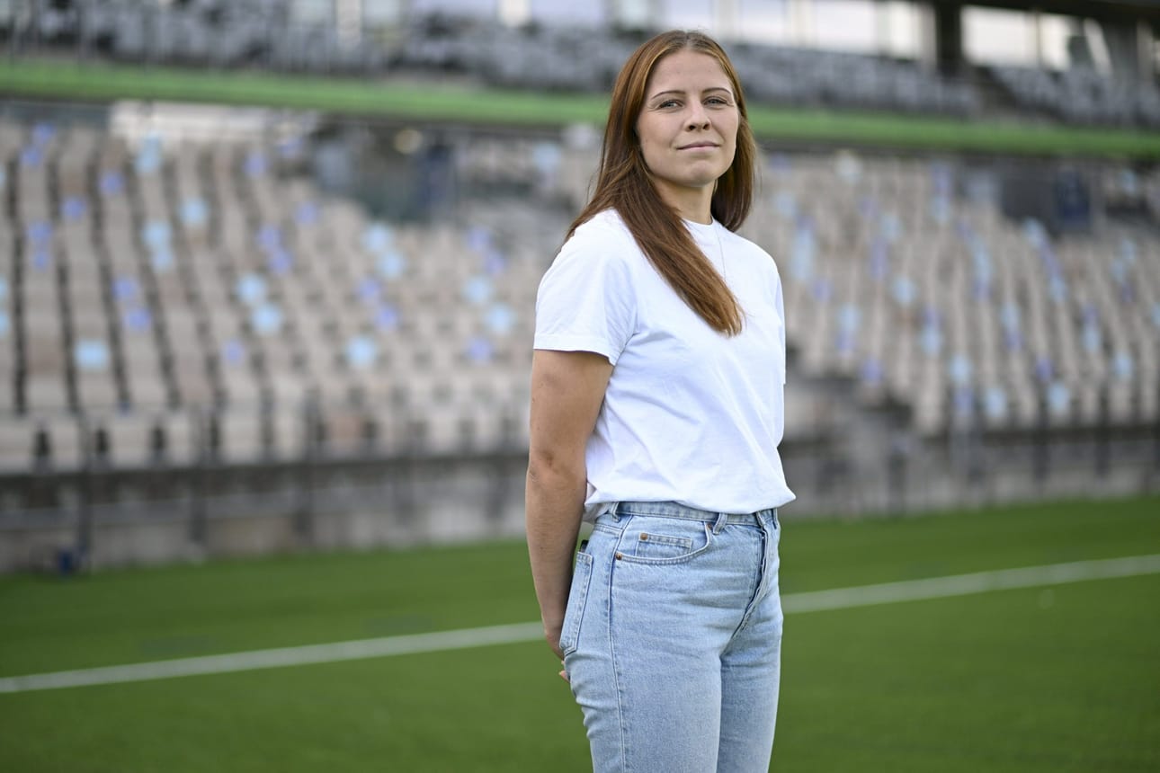 Maaria Roth on HJK:n kapteeni. Puolustaja kuului kesällä Suomen EM-joukkueeseen. LEHTIKUVA / Mikko Stig