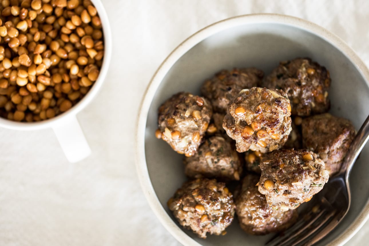 Lähi-idän lihapullissa on mukana linssejä.