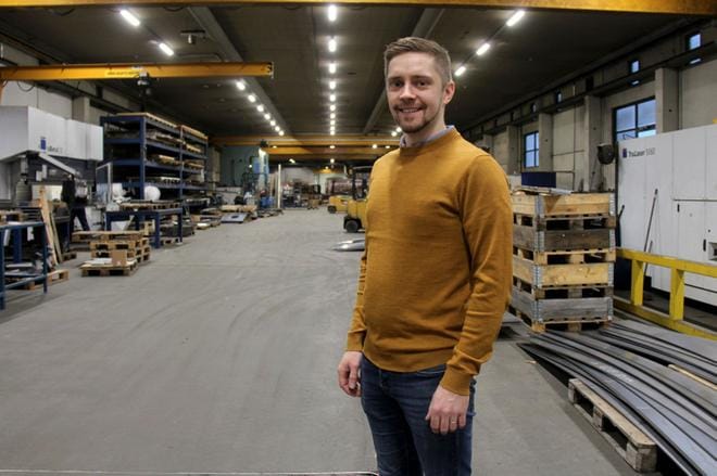 Evijärveläisen Ateno Oy:n tuotantopäällikön Juha-Matti Kujalan mukaan vahva yrittäjyys luo työpaikkoja.3 Kuva: Mia Kärkkäinen