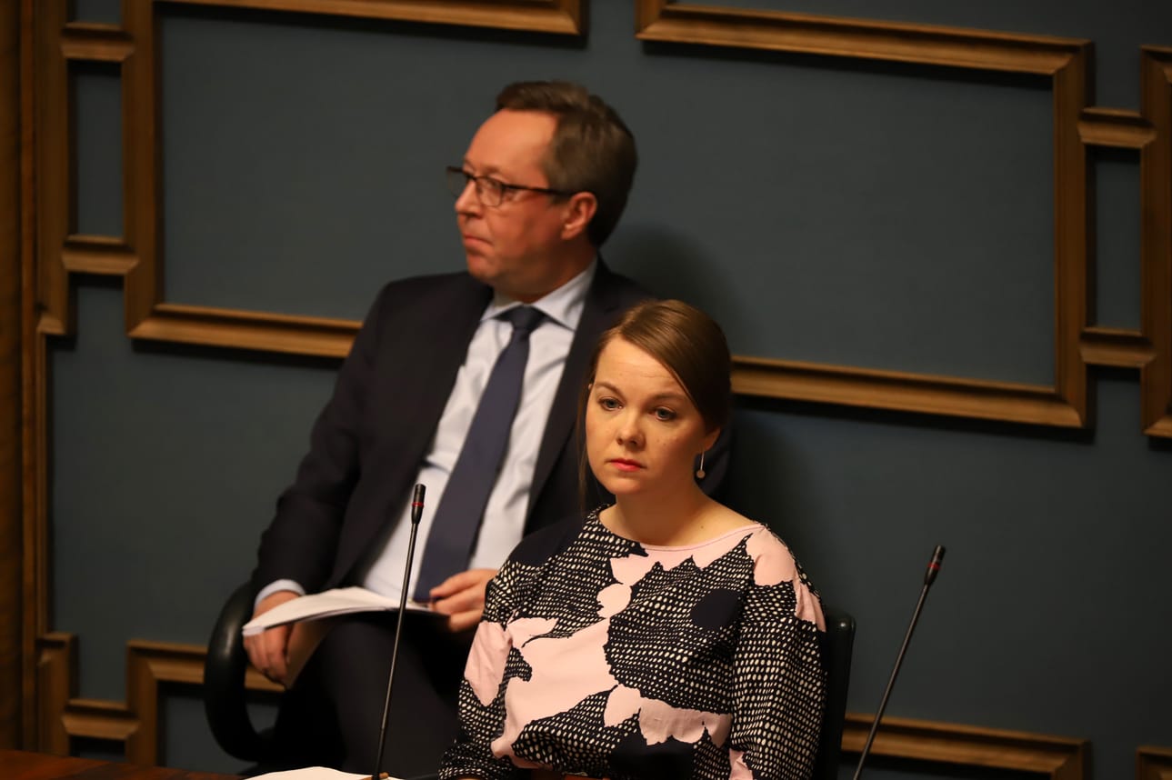 Keskustan Mika Lintilä (vas.) oli valtiovarainministerinä ennen Katri Kulmunia. Arkistokuva.