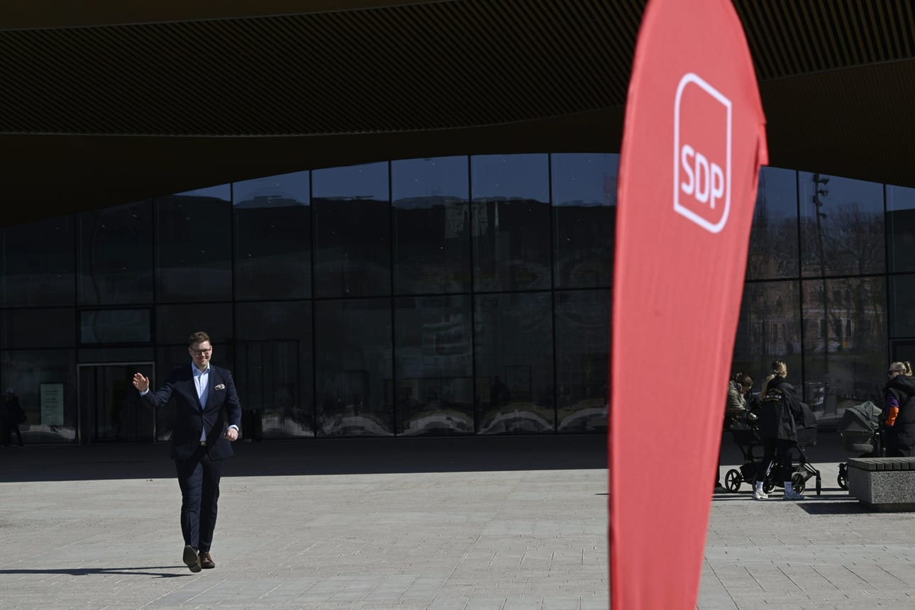 SDP on noussut Ylen kannatusmittauksessa suosituimmaksi puolueeksi. LEHTIKUVA / Emmi Korhonen