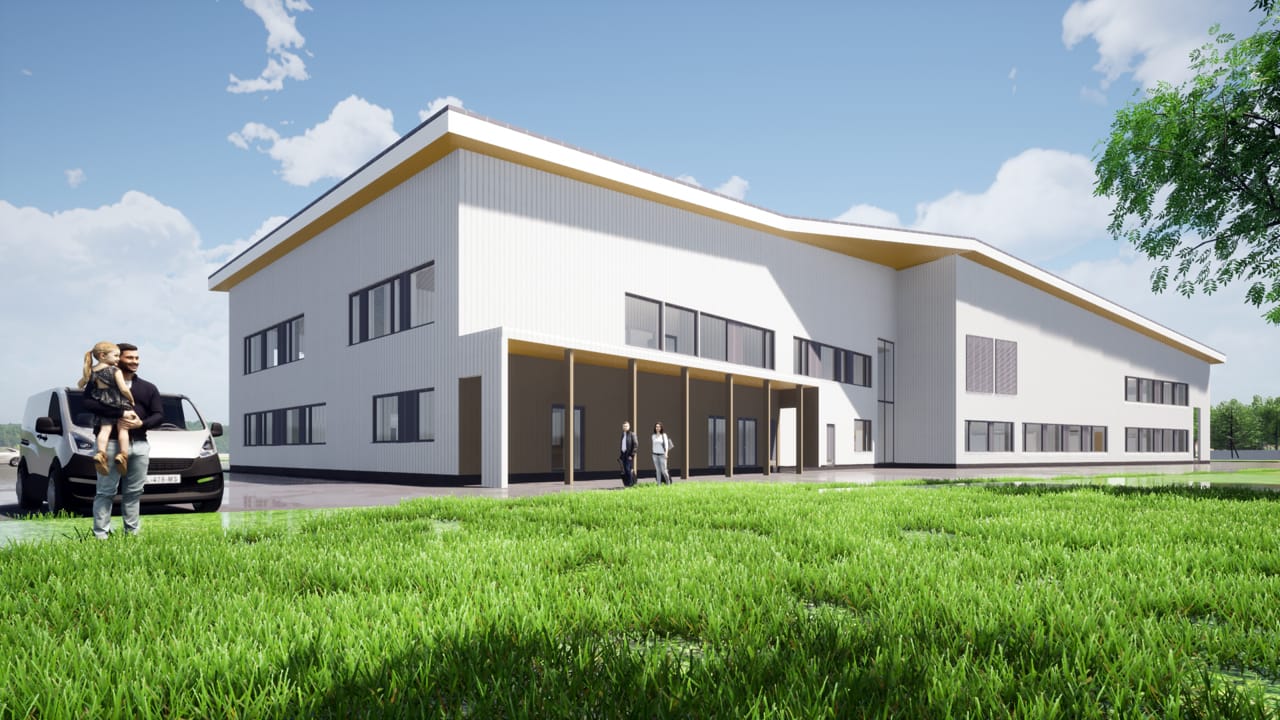 Arkkitehtitoimisto LPV Jyväskylä Oy:n havainnekuvasta saa jo vihiä siitä, miltä ähtäriläisten uusi koulu tulee näyttämään.