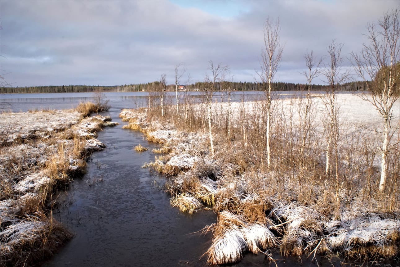 Viikonvaihteen pakkaset alkoivat vetää pienimpiä vesitöjä jäähän.