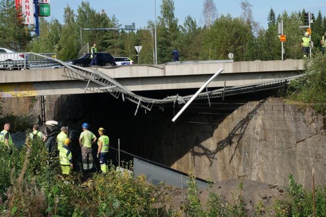 Kuvaa onnettomuuspaikalta. KUVA: Teemu Myöhänen