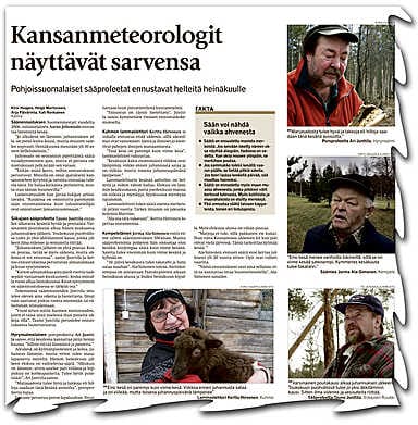 Sääprofeetat povasivat kesäsäätä Kalevassa toukokuussa.