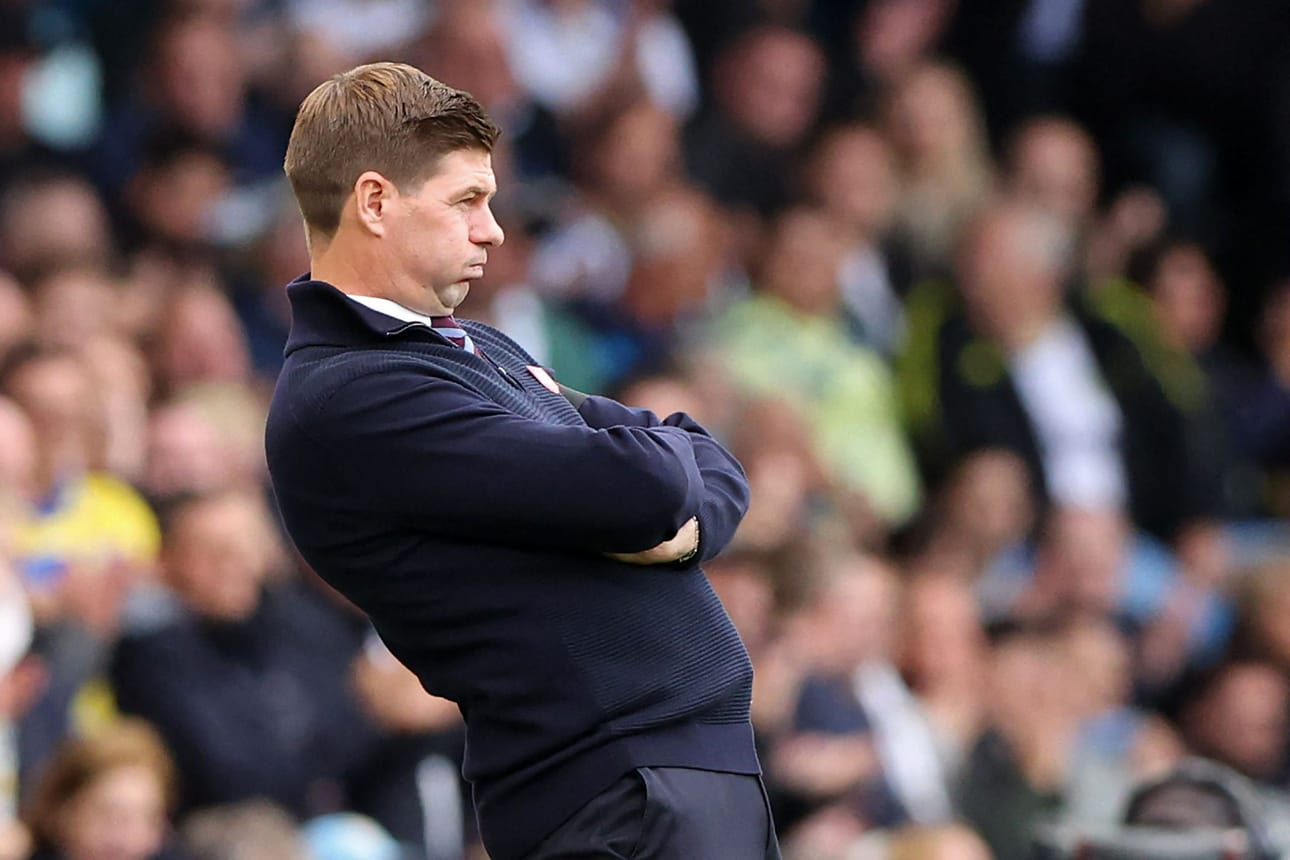 Gerrard ehti valmentaa Aston Villaa vain 11 kuukautta. Kuva lokakuun alusta. LEHTIKUVA/AFP