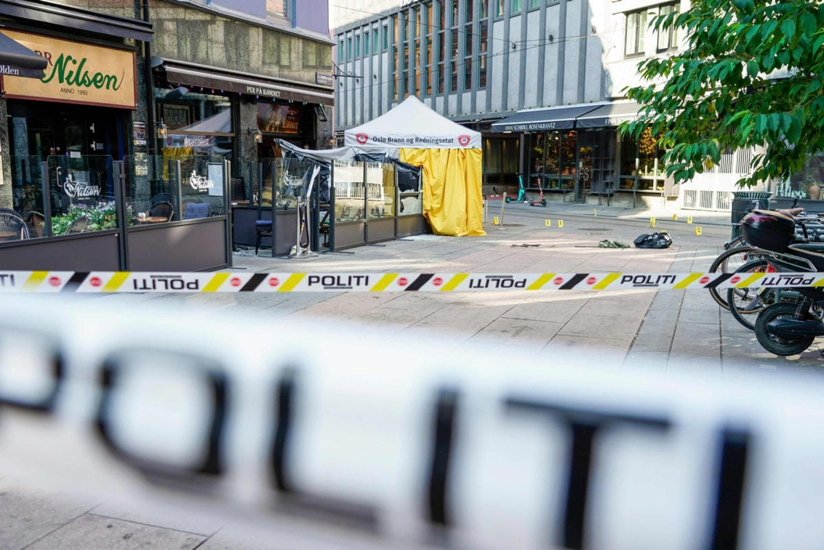 Ensimmäiset ilmoitukset ampumisesta Oslo keskustassa tulivat kahden jälkeen yöllä Suomen aikaa. LEHTIKUVA/AFP