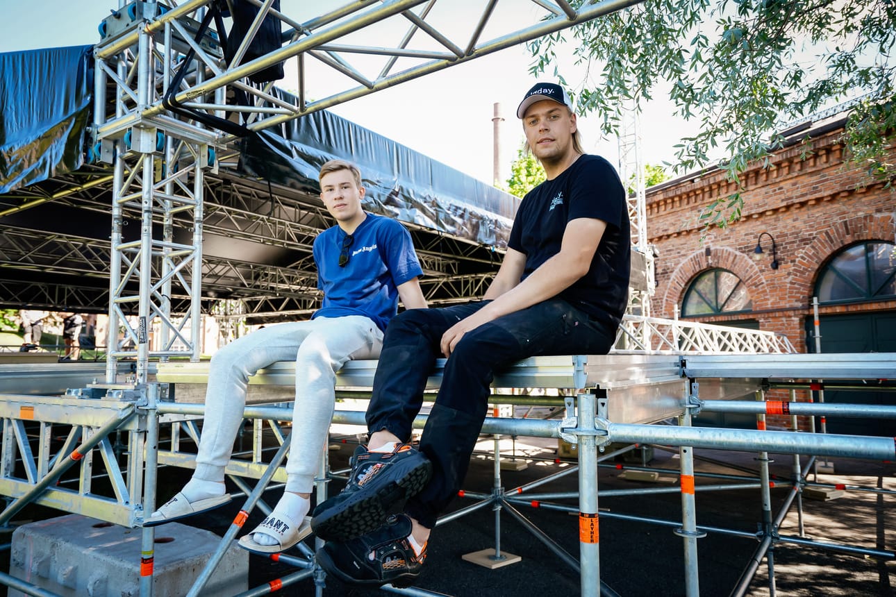 Henrik Hagnäs ja Dennis Asplund järjestävät Bigday Festivalin ja Drömmen Festivalin Vaasassa. Arkistokuva.
