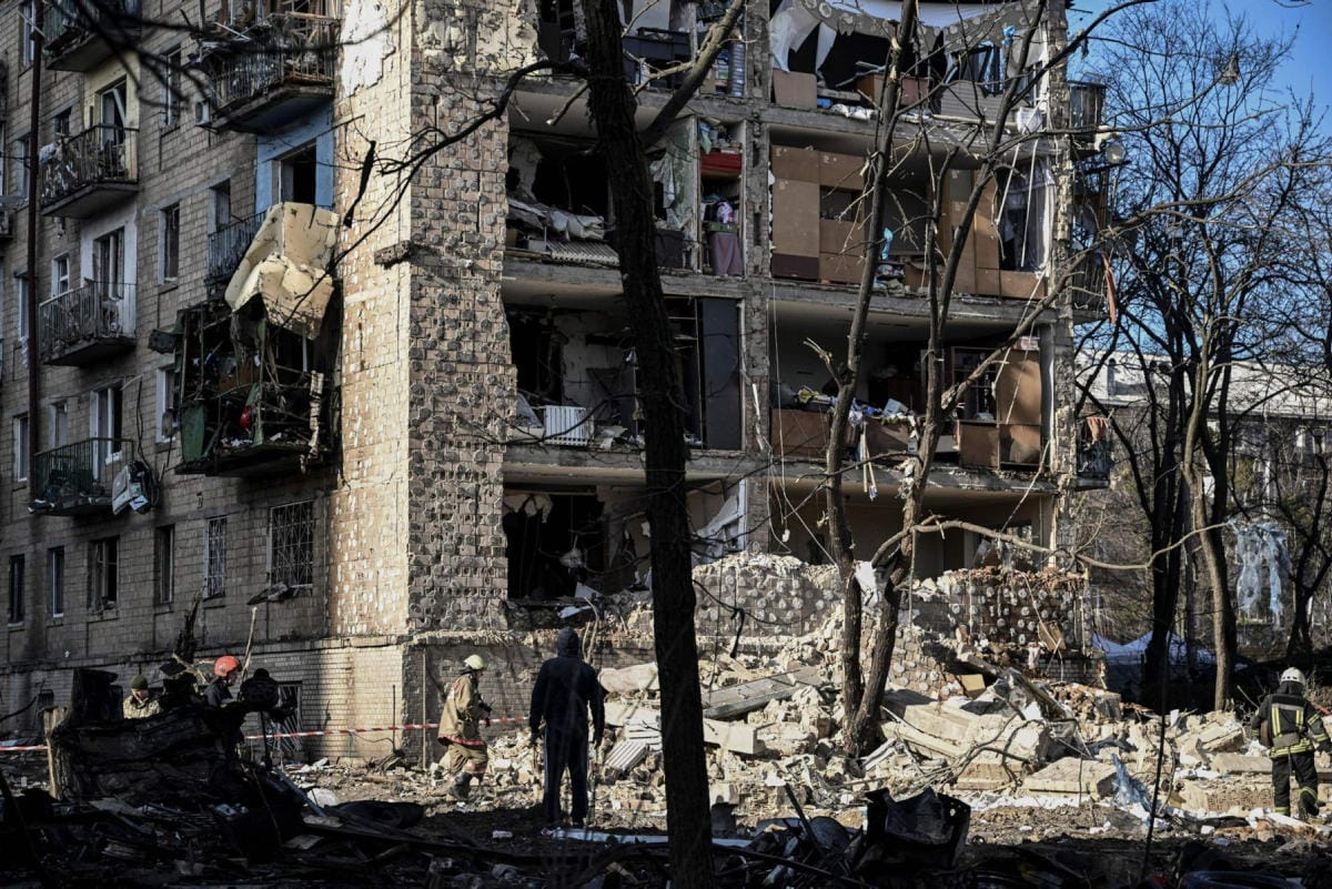 Kuva Kiovasta 18. maaliskuuta. LEHTIKUVA/AFP