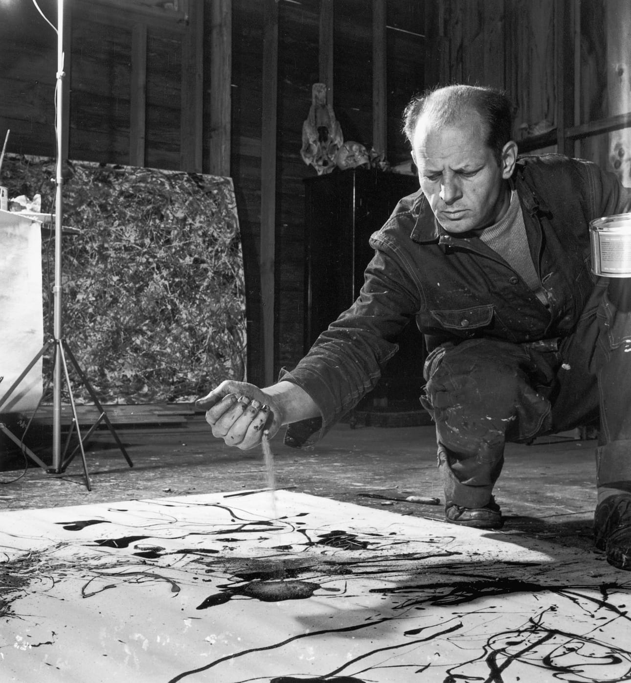 Amerikkalaisen Jackson Pollockin action painting -taidetta esiteltiin kylmän sodan aikana monissa näyttelyissä Euroopassa.