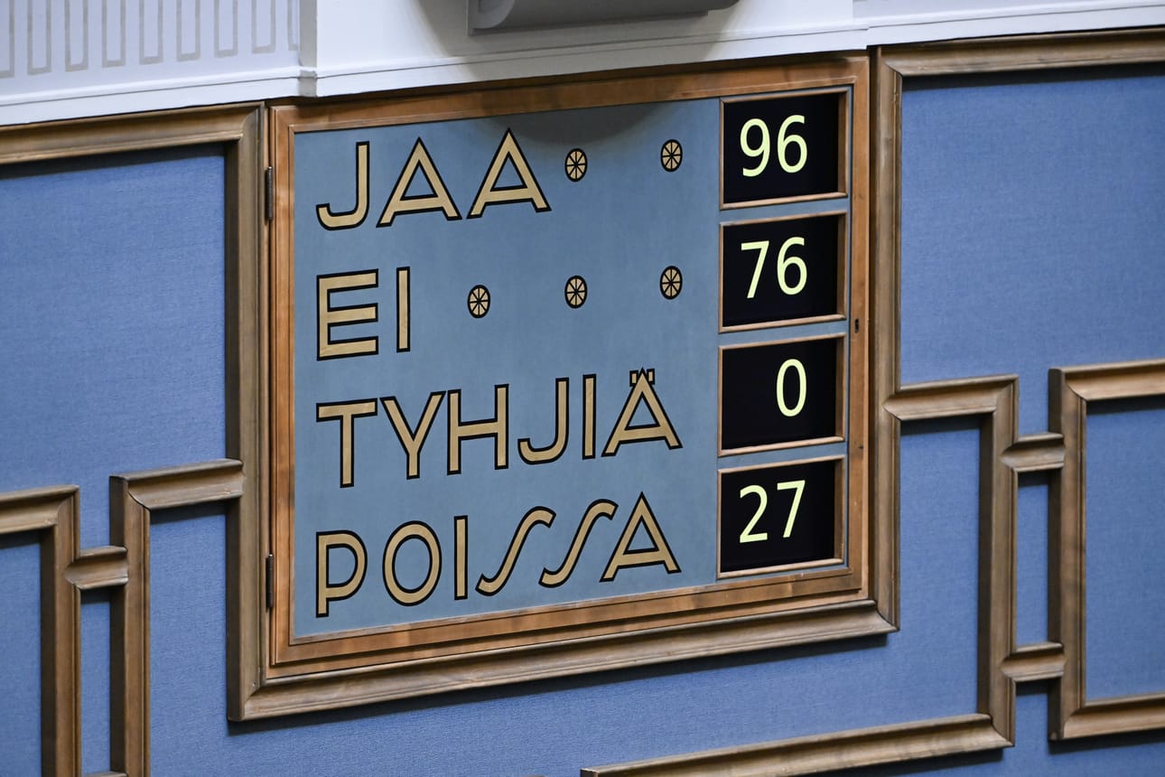 Eduskunta äänesti keskiviikkona hallituksen luottamuksesta.