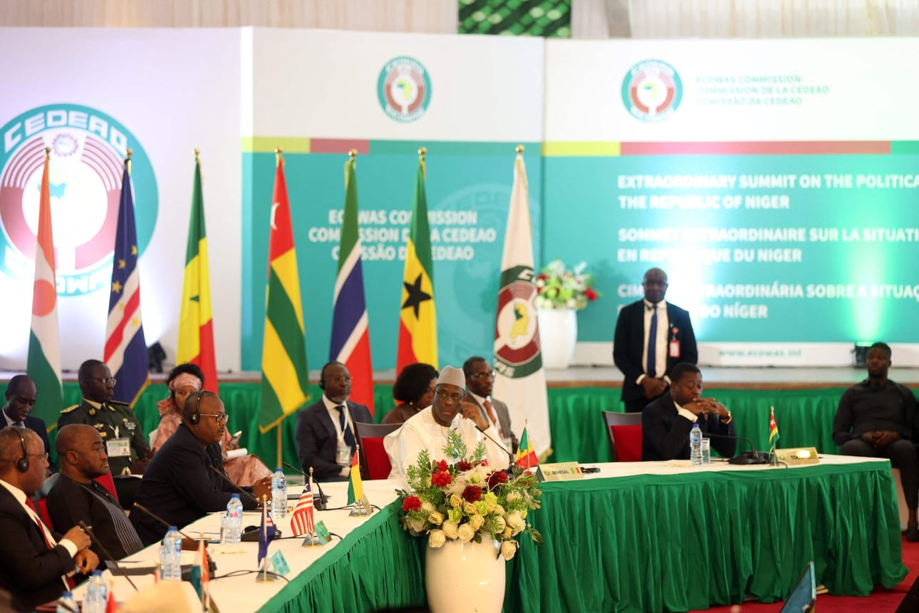 Ecowas piti ylimääräisen kokouksen Abujassa torstaina. LEHTIKUVA/AFP