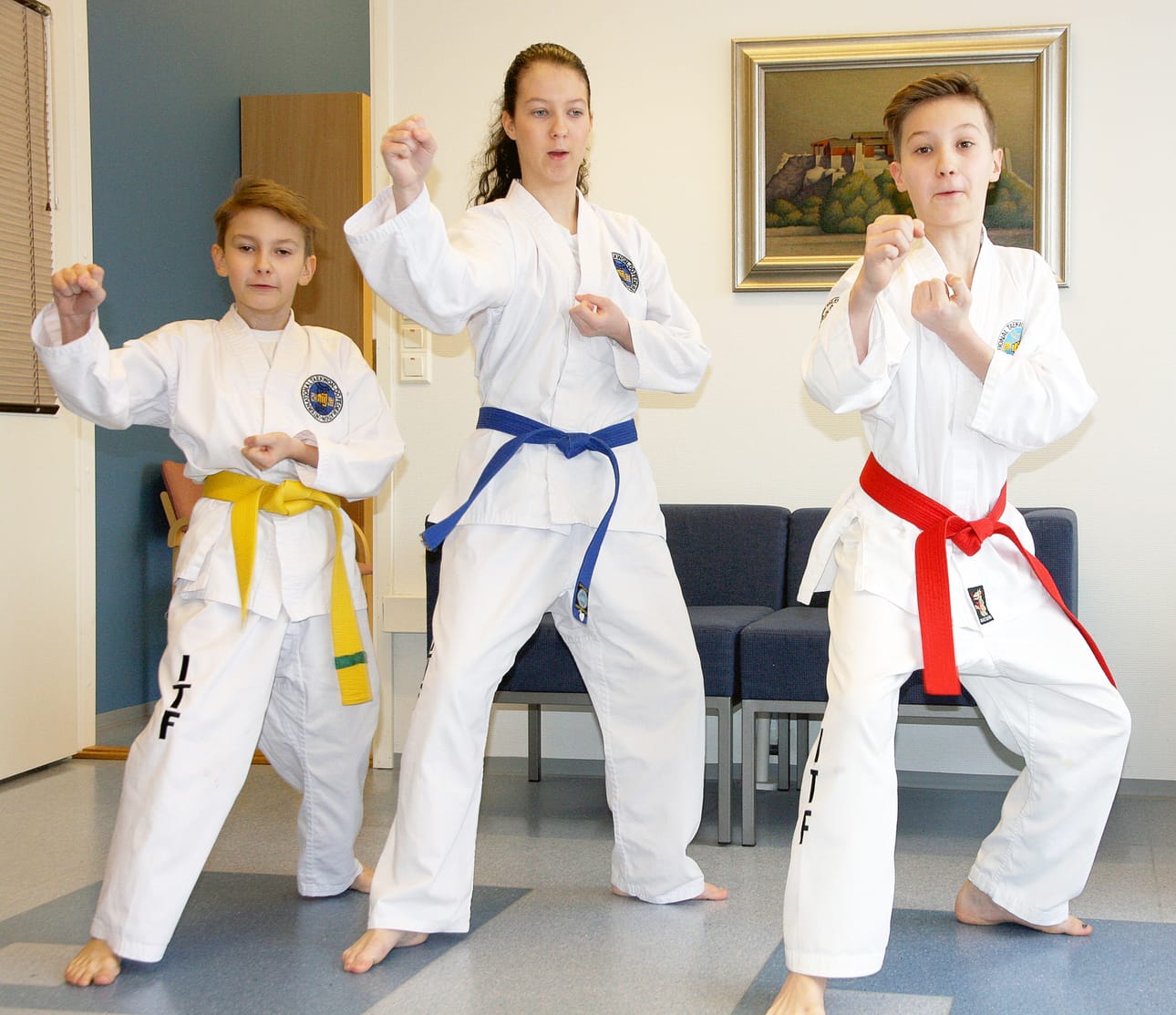 Taekwon-Do on Emil, Sofia ja Juuso Toropaiselle ykkösharrastus.