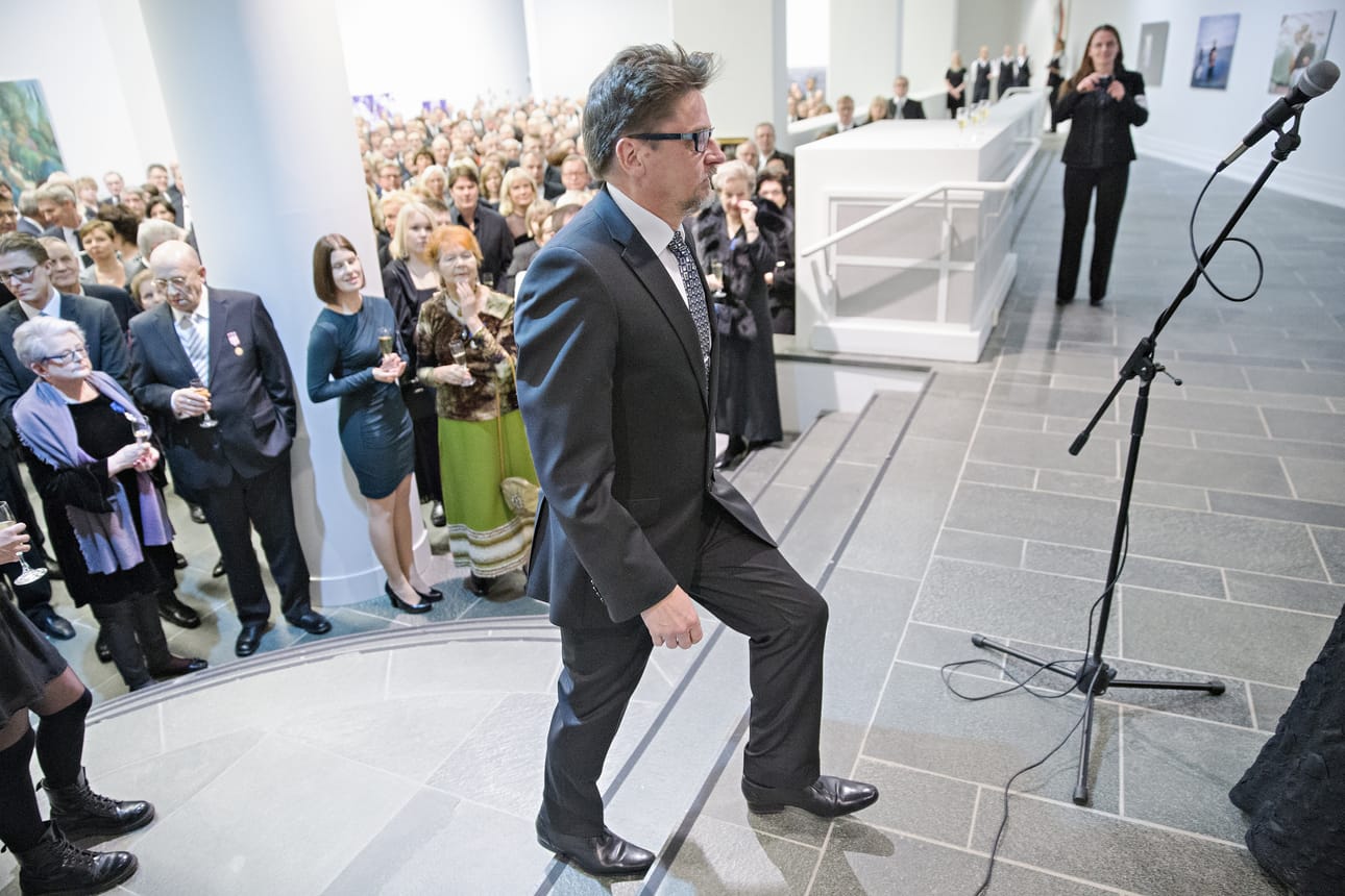 Palkinto luovutettiin Anssi Paasille Pohjois-Pohjanmaan liiton loppiaisvastaanotolla Oulun taidemuseolla.