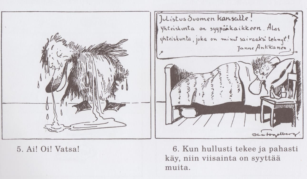 Janne Ankkasen oman edun tavoittelu kääntyi välillä myös tappioksi – mutta syy oli toki yhteiskunnan. Näyte vuosien 1917–18 sarjasta.