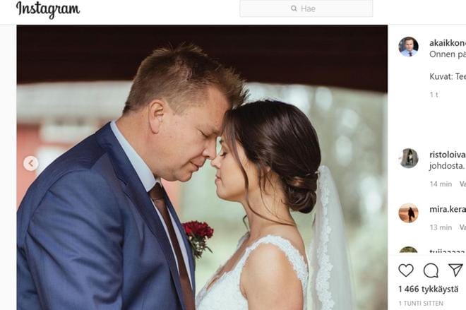 Kuvakaappaus Antti Kaikkosen Instagram-tililtä.