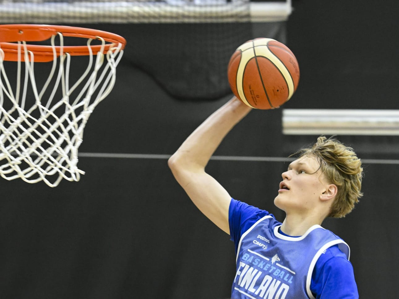 Miikka Muurinen jätti Suomen juniorisarjat kaksi vuotta sitten ja muutti Suomesta 15-vuotiaana pelaamaan madridilaiseen Zentro Basketiin. LEHTIKUVA / Markku Ulander