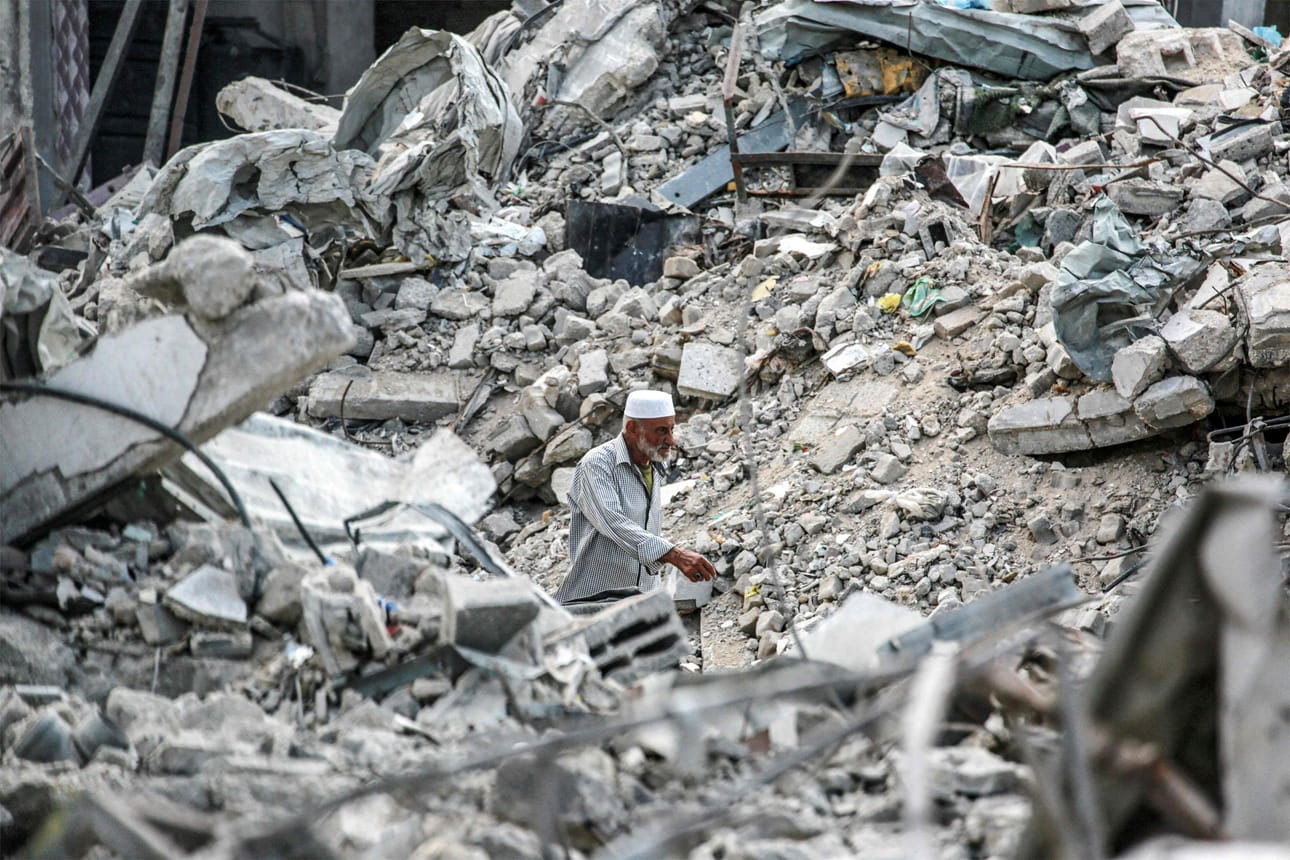 Israelin ilmaiskut ja hyökkäykset ovat pitkälti raunioittaneet Gazan. LEHTIKUVA/AFP