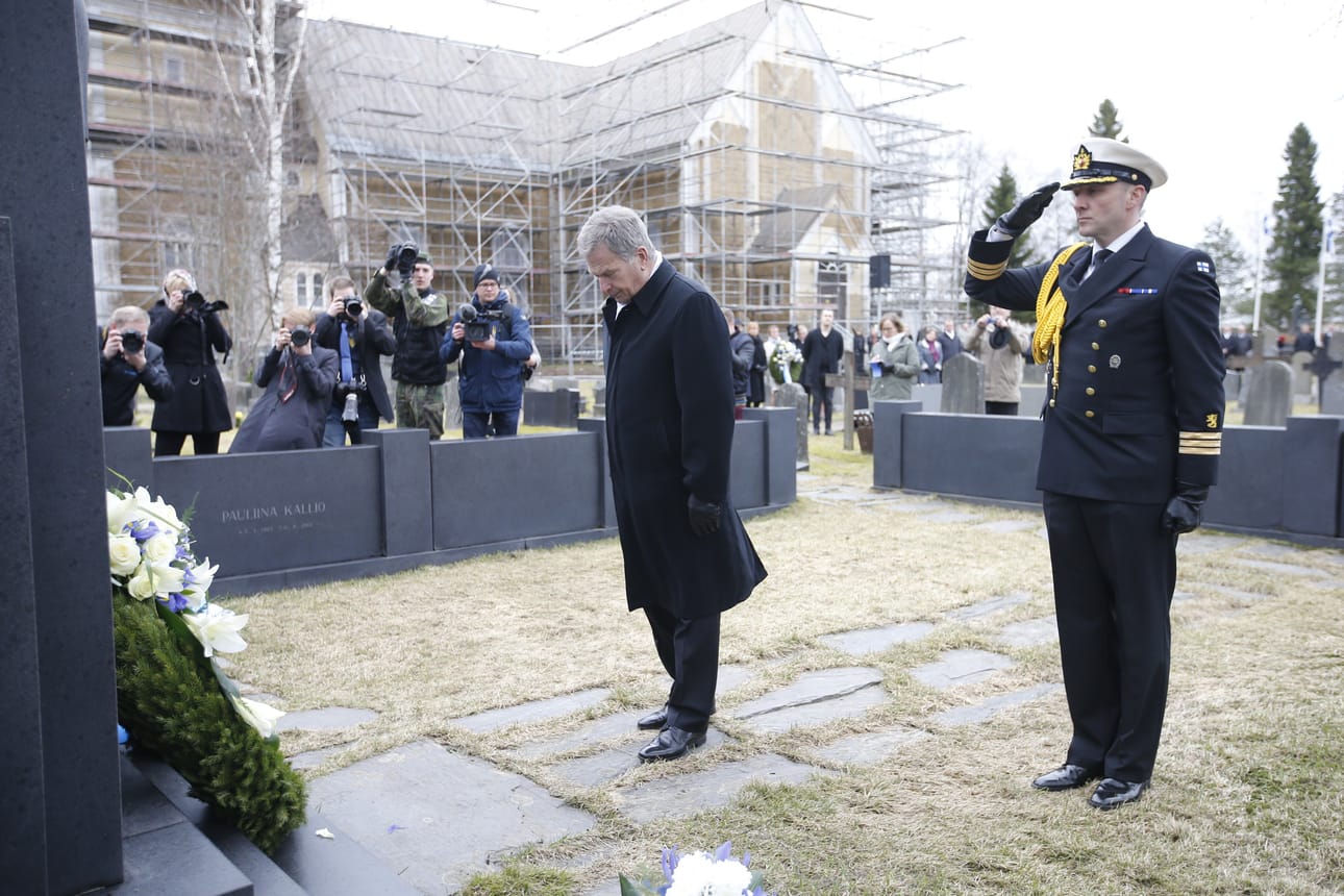 Sauli Niinistö Sovinnonpuheen juhlassa Nivalssa 5.5.2018.