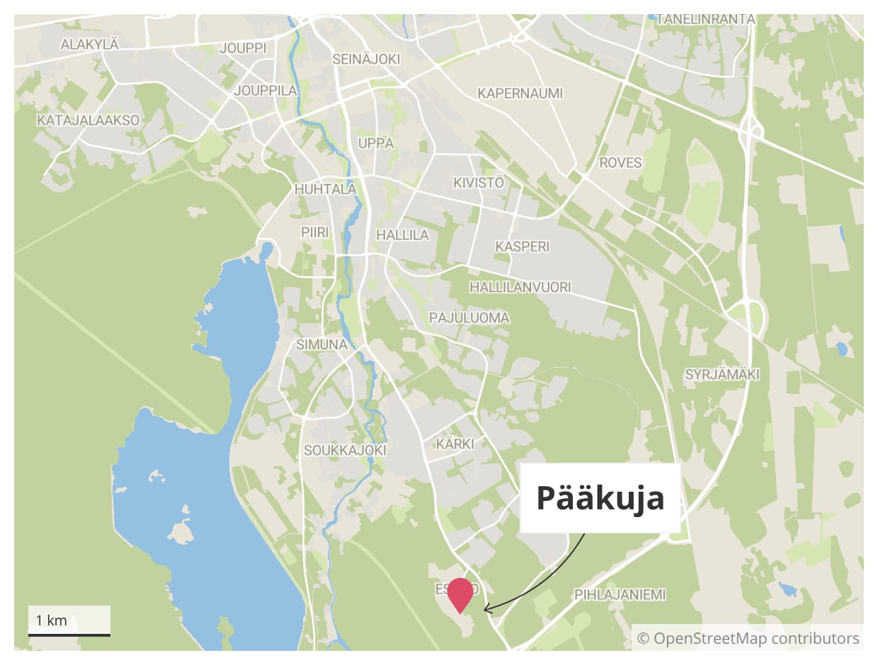 Nestemäisen hapen täyttösäiliö vuosi hoitolaitoskiinteistössä Seinäjoella.