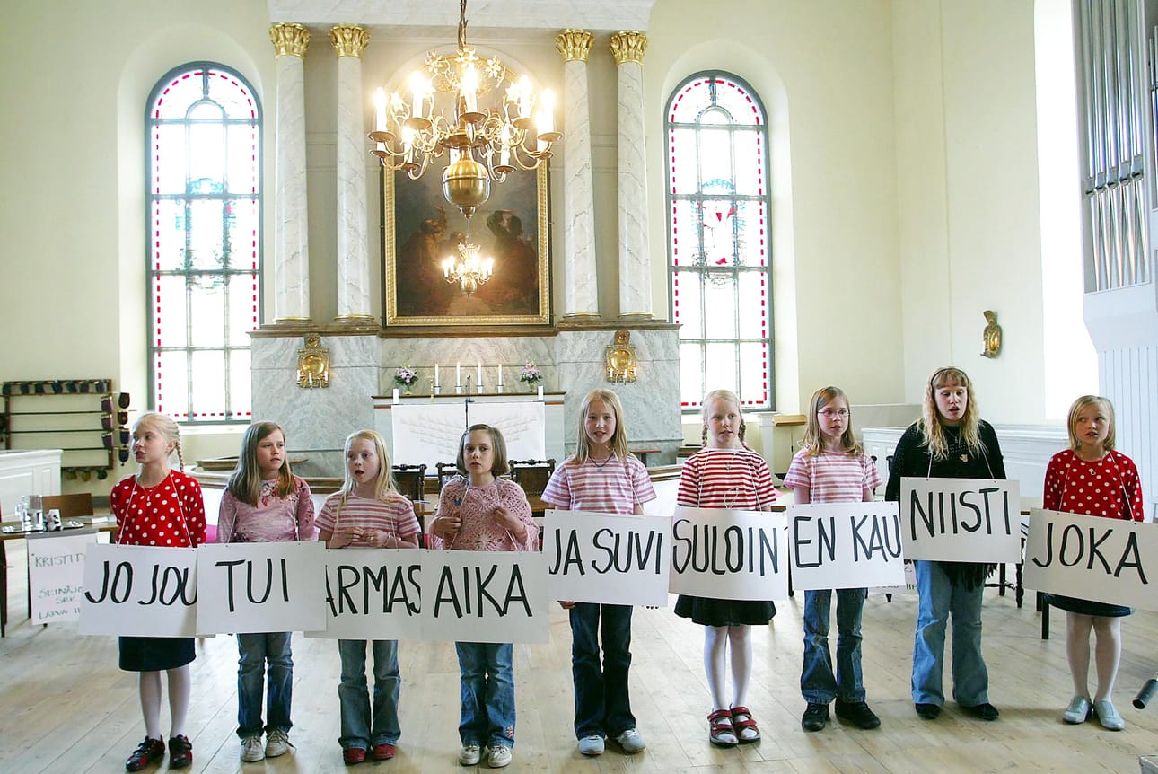 Arkistokuva Virsivisan finaalista Oulun tuomiokirkosta.