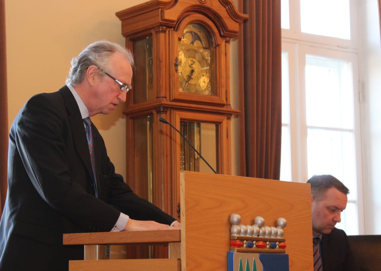 Kristiinan kaupunginvaltuustossa oli kahden aloitteen ilta. Toisen aloitteista jätti Pekka Eränen (sit.kok.). Kuva. Lotta Kallio