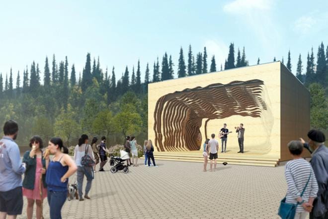 Tänään illalla vihitään käyttöön Ähtärin torin uusi esiintymislava Kultainen kori.