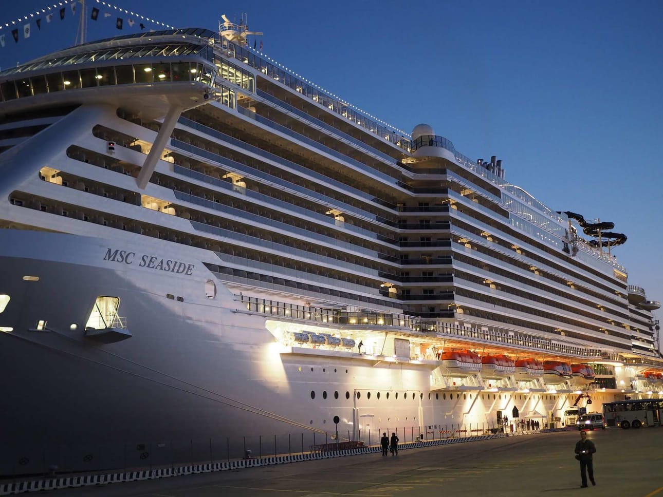 MSC-varustamon Seaside-alus on valmiina kolmen viikon neitsytmatkalleen.