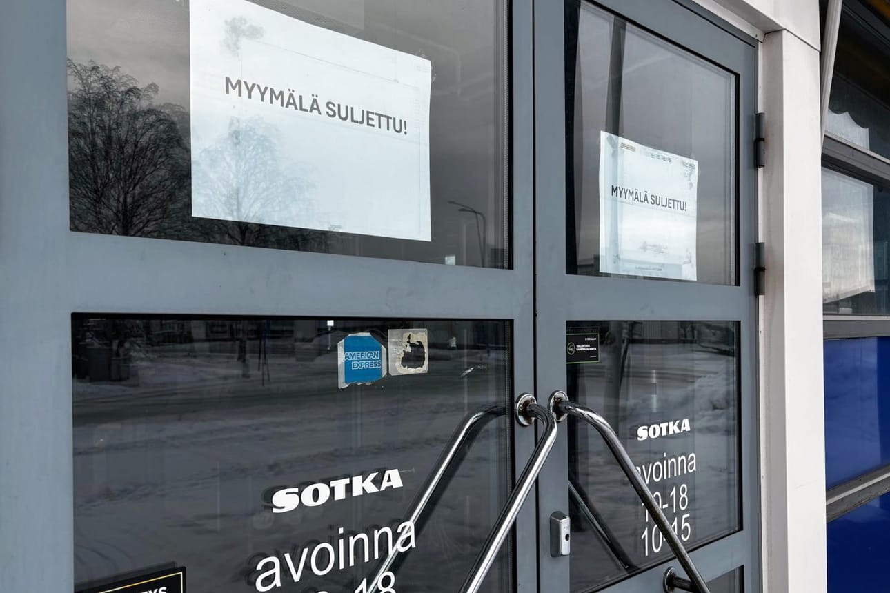 Antinkankaantiellä sijaitseva Sotkan Raahen myymälä on suljettu omistajayhtiön konkurssin takia.