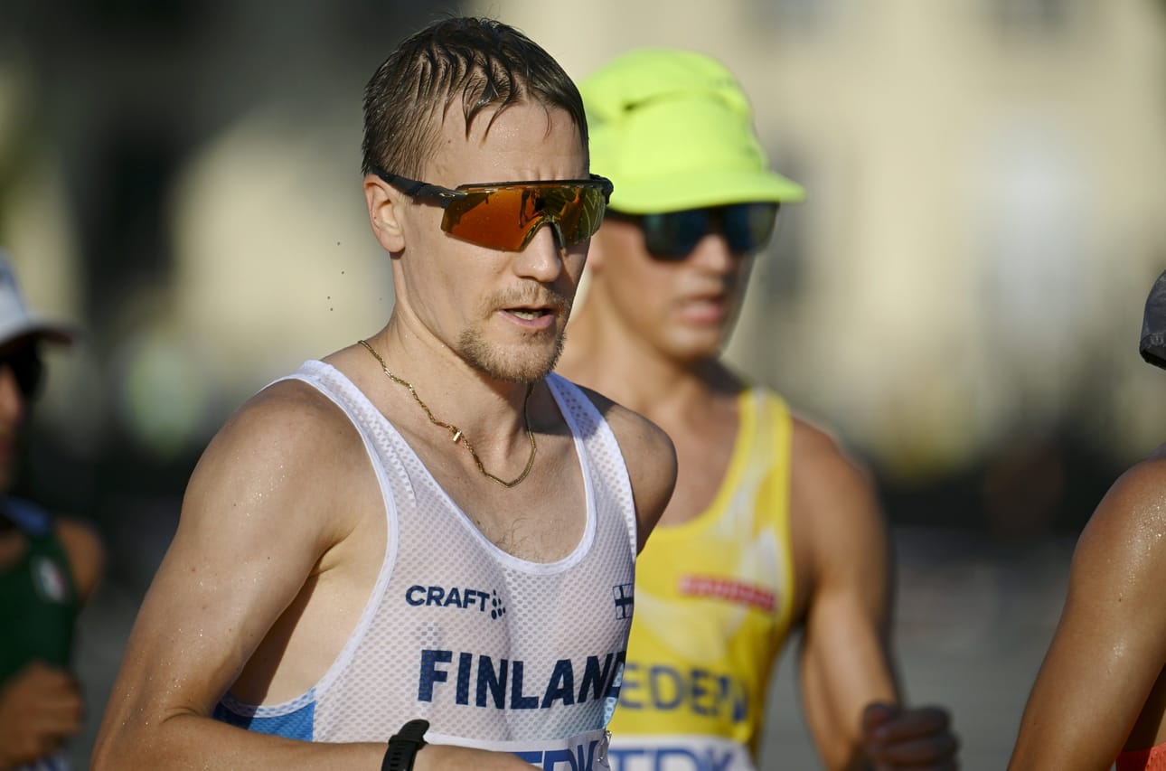 Aku Partanen taisteli pitkään kärkijoukossa. LEHTIKUVA / ANTTI AIMO-KOIVISTO