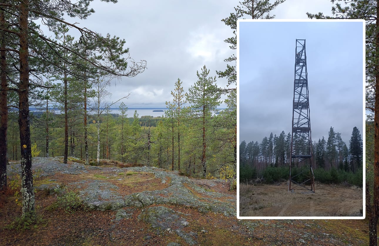 Pyhävuoren jylhissä maisemissa palovartiotorni ehti olla pitkään käyttöä vailla. Nyt se on noussut uuteen paikkaan monien työvaiheiden jälkeen.
