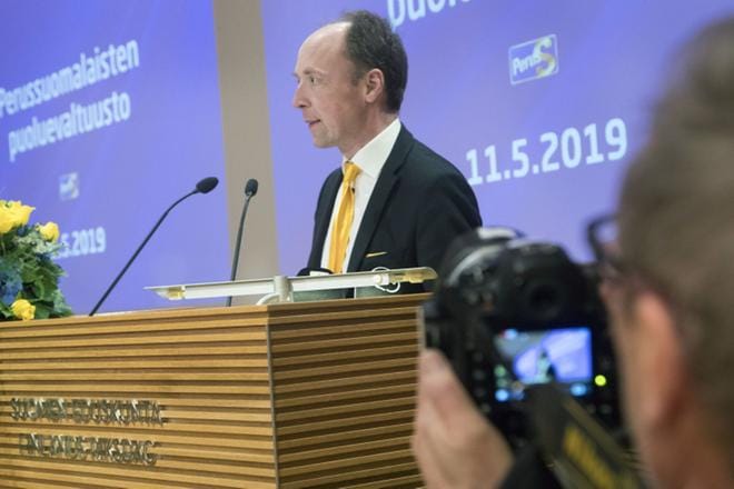 Perussuomalaisten puheenjohtaja Jussi Halla-aho (kuvassa) ei ollut itse keskustelut kansanedustaja Ano Turtiaisen kanssa tämän kohuhaastattelusta. KUVA: Mauri Ratilainen
