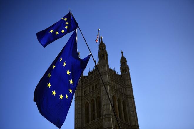Brexitin käsittely jatkuu maanantaina Britannian parlamentissa. KUVA: NEIL HALL / EPA