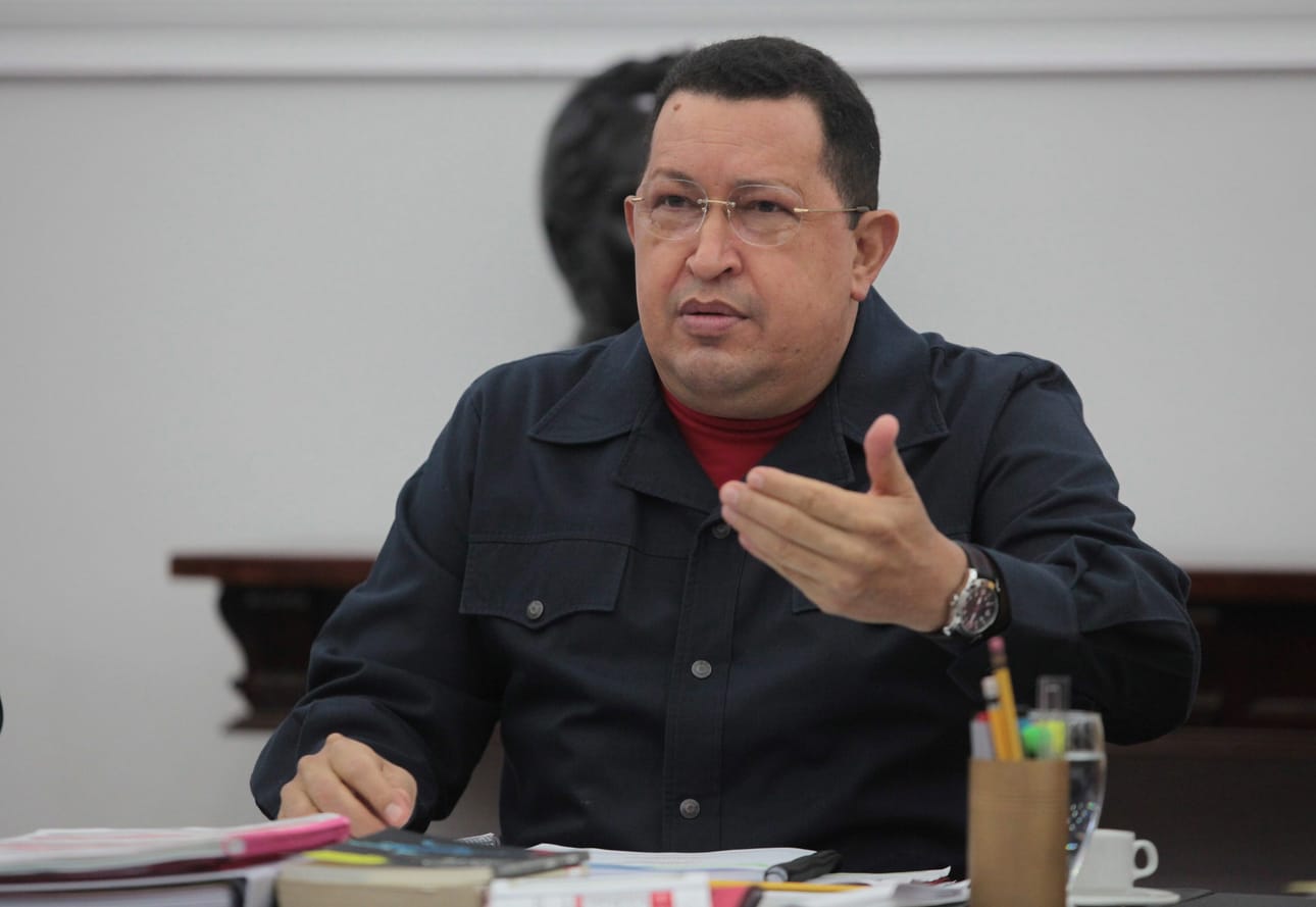 Venezuelan presidentti Hugo Chavez piti yli kaksituntisen lähetyksen televisiossa.