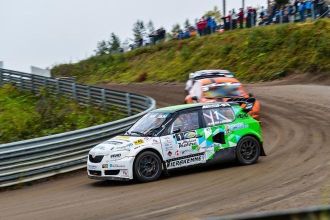 Jere Kalliokoski ajoi SM-sarjan viimeisessä osakilpailussa toiseksi, vaikka flunssa verotti voimia. KUVA: TONI OLLIKAINEN