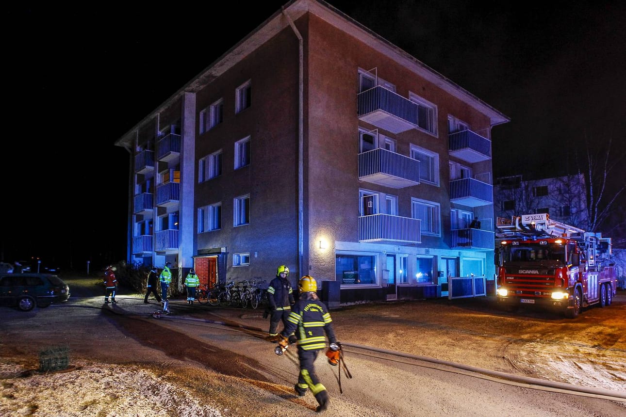 Tulipalo syttyi kerrostalon saunatiloissa.