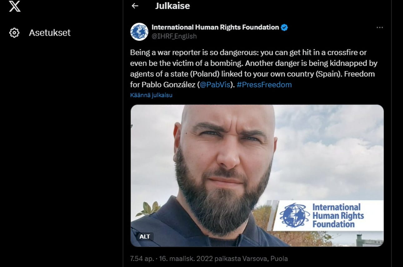 Monet Pablo Gonzalezin toimittajakollegat ja ystävät olivat pöyristyneitä ja pitivät syytteitä tekaistuina, ja esimerkiksi Toimittajat ilman rajoja ja Amnesty International vaativat hänen vapauttamistaan. LEHTIKUVA