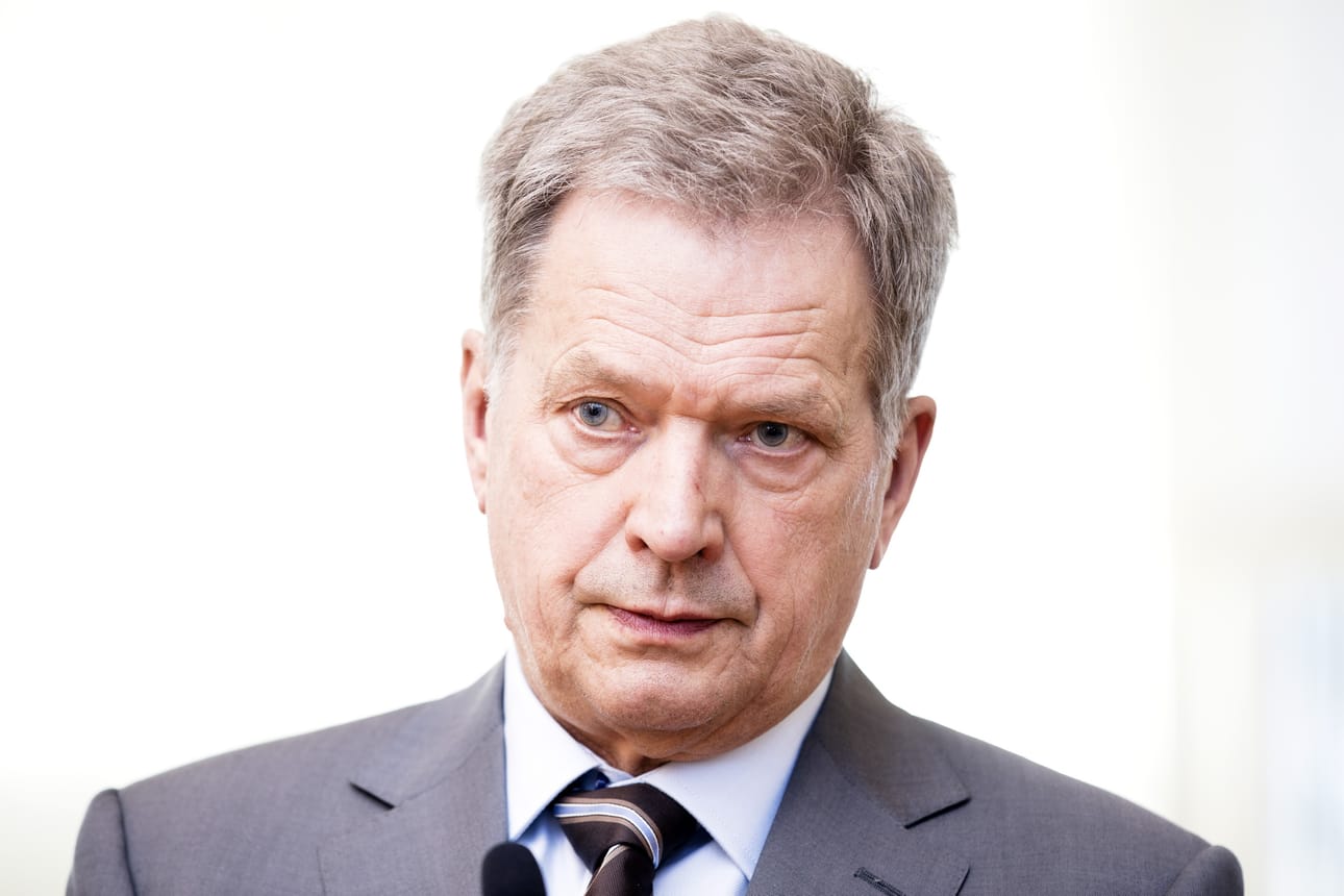 Tasavallan presidentti Sauli Niinistö oli tyytyväinen Ranskan vaalitulokseen.