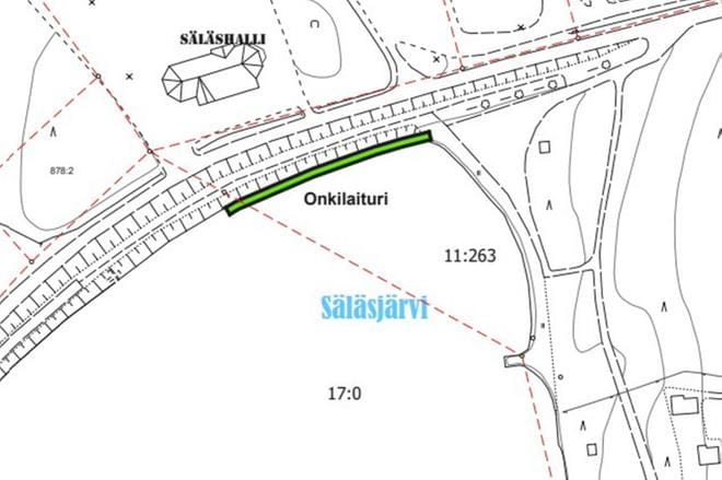 Tasannemainen laituri on rakentumassa padolle Säläshallin lähistölle. KUVA: YMPÄRISTÖLTK:N ESITYSLISTA