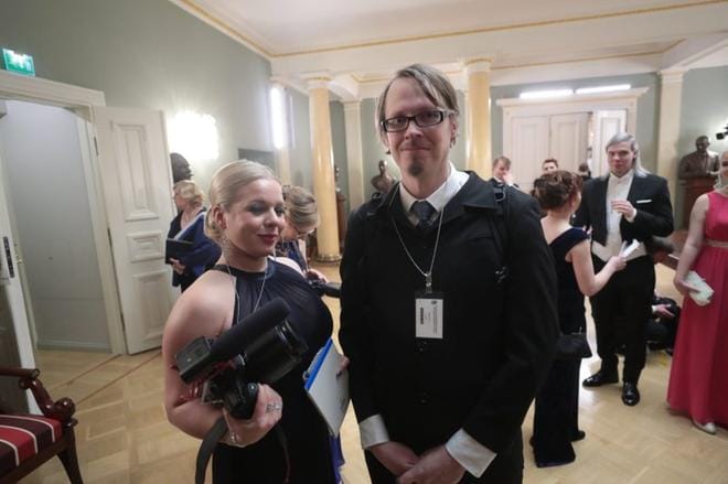 Ilkan ja Pohjalaisen toimittaja Elina Nyström ja kuvaaja Jaakko Elenius.