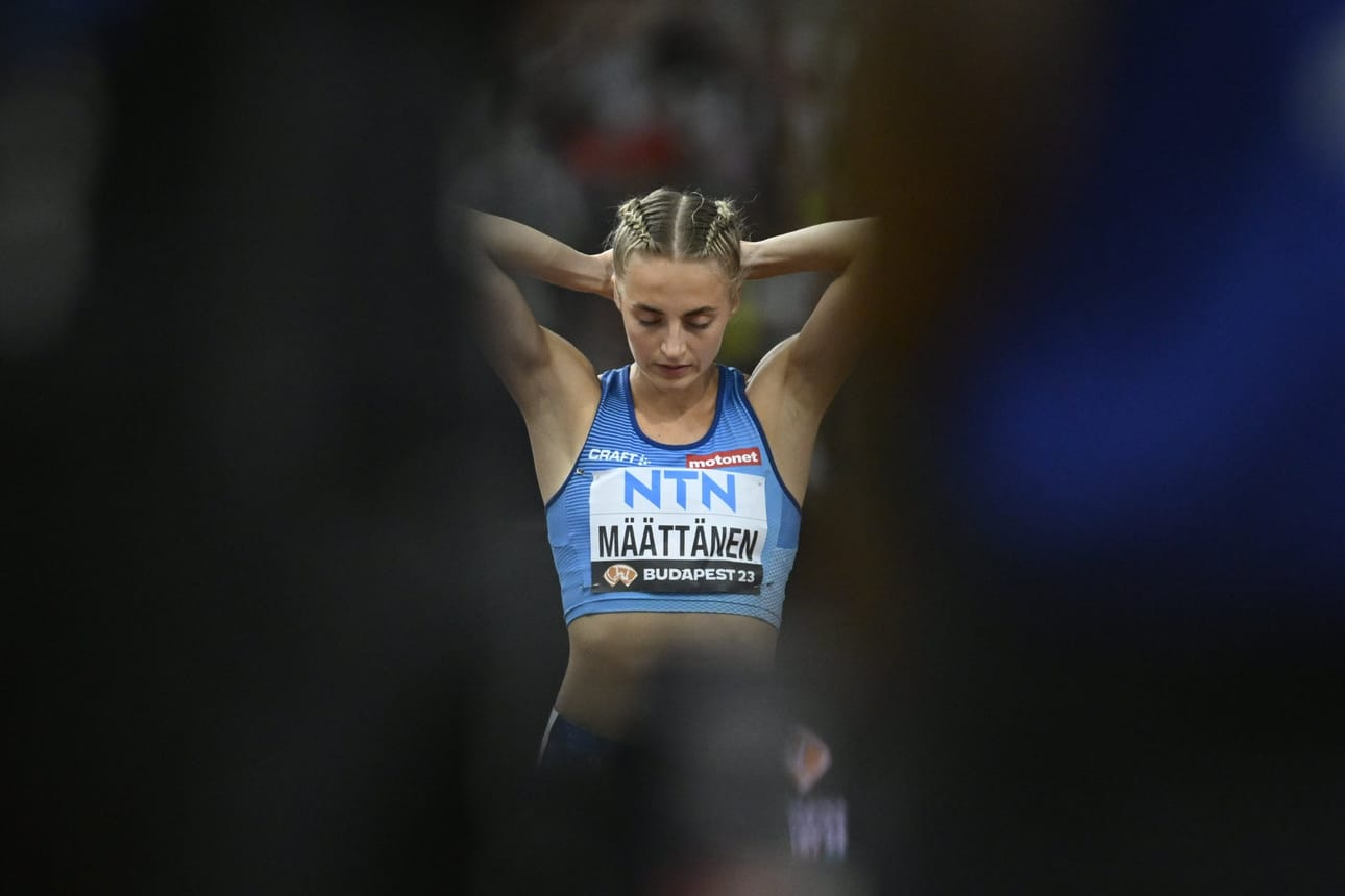 Eveliina Määttäsen uusi oma ennätys ei riittänyt finaalipaikkaan. LEHTIKUVA / Antti Aimo-Koivisto