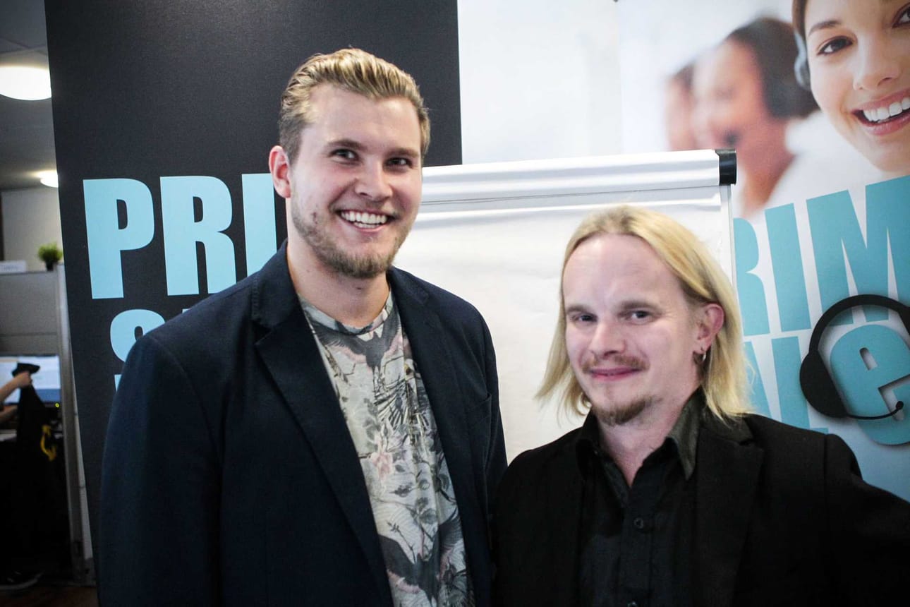 Joonas Puurunen ja Henry Ahvenainen korostavat, että puhelinmyyjänä pärjää, jos laittaa oman persoonan peliin.