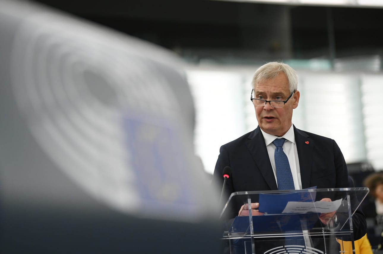 Pääministeri Antti Rinteen puhe Euroopan parlamentille ei herättänyt suurta kiinnostusta.